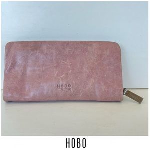 HOBO International Mauve / Pink Buttery Soft Leather Full Zipper Around Wallet